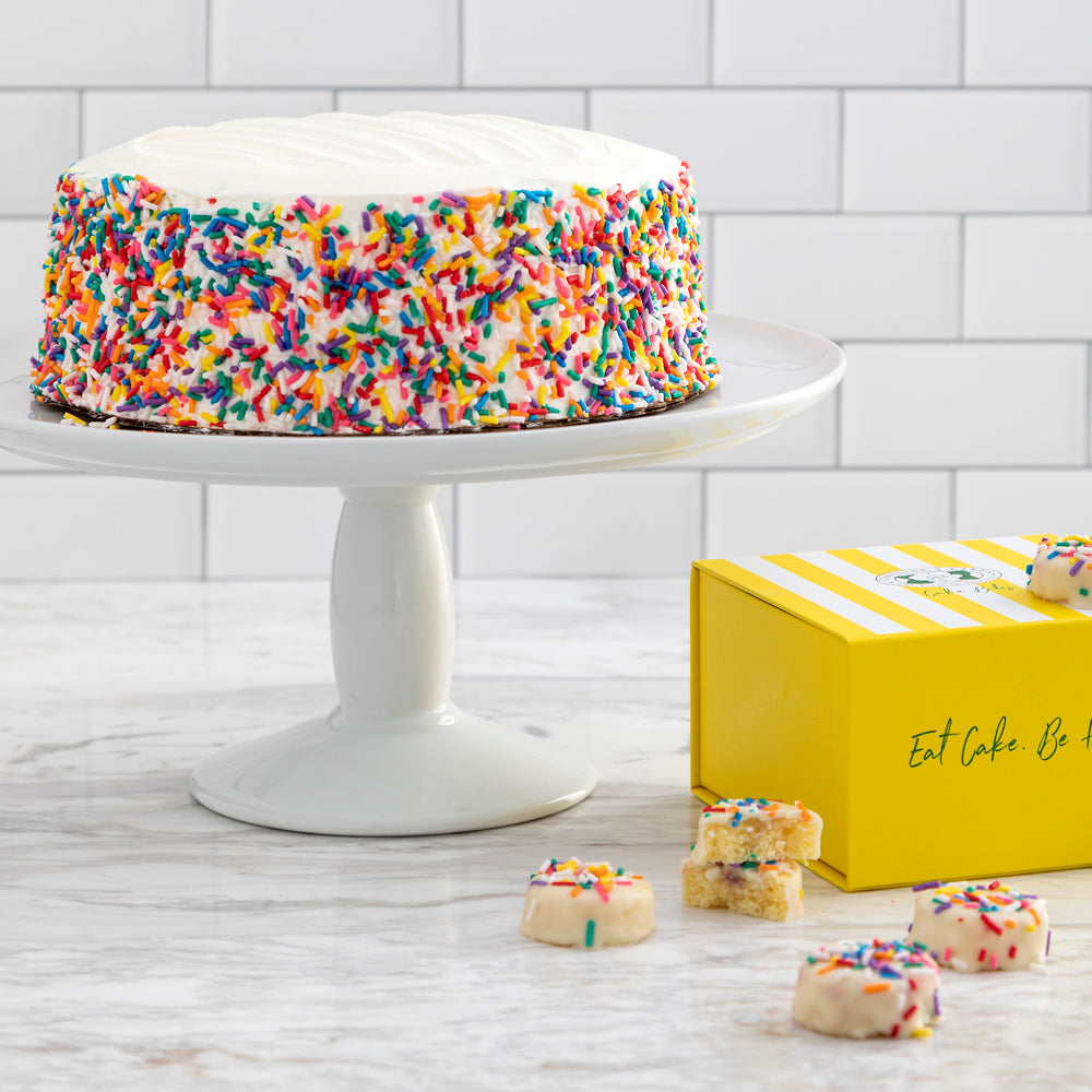 Gluten Free Sprinkle Caramel Cake