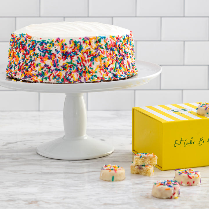 Gluten Free Sprinkle Caramel Cake