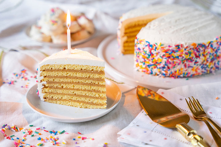 Sprinkle Caramel Cake