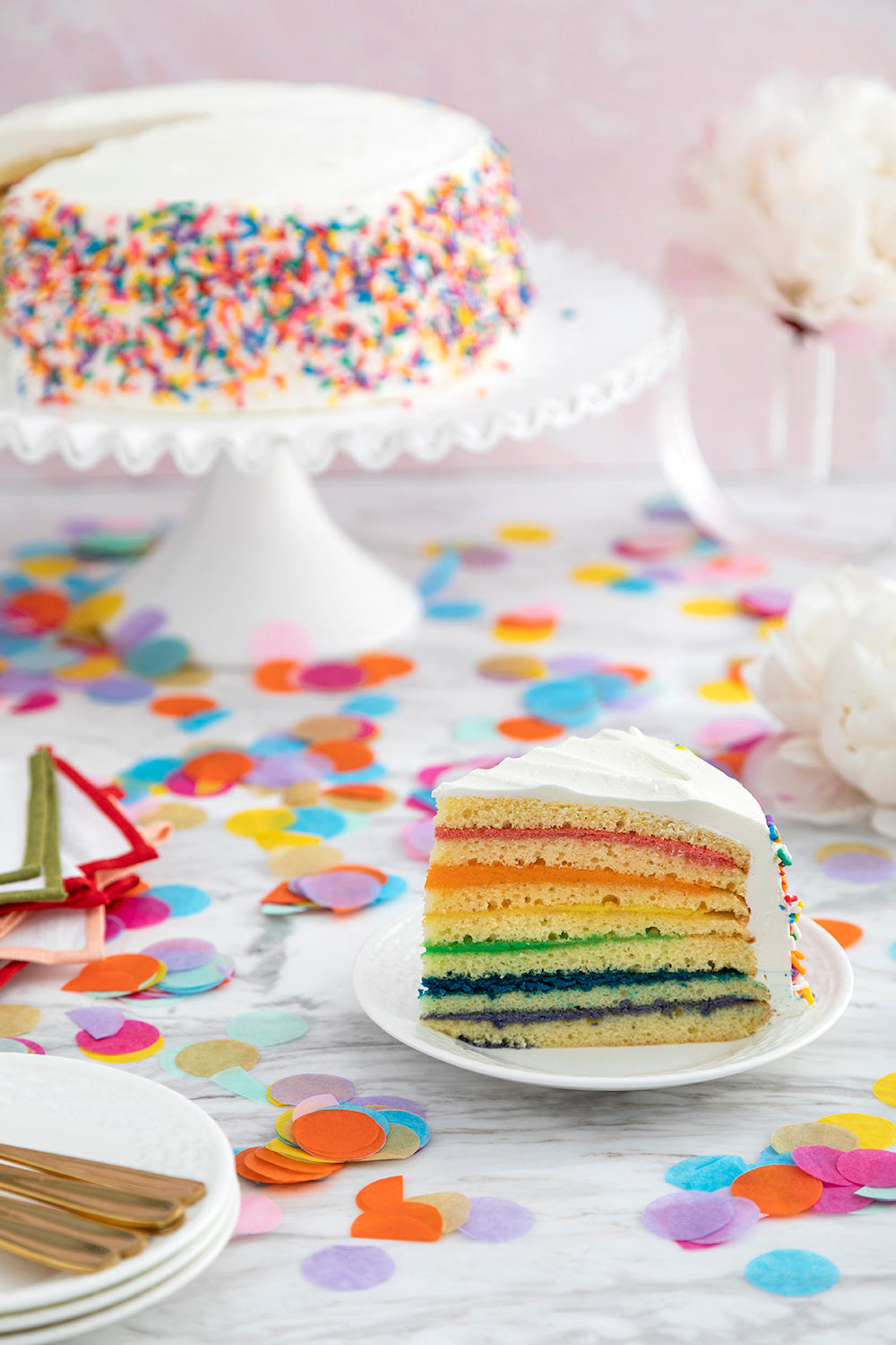 Sprinkle Rainbow Cake