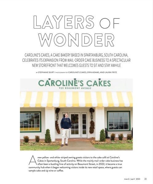 Something To Celebrate: Caroline’s Cakes Feature in Baked From Scratch Magazine