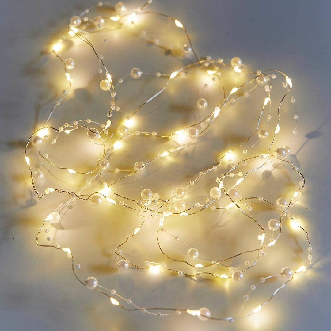 White Bead String Lights | 10ft