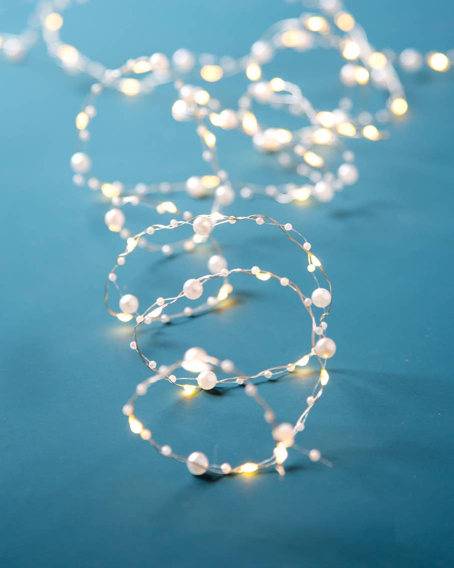 White Bead String Lights | 10ft