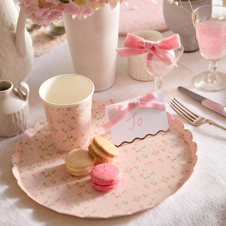 Meri Meri Pastel Velvet Bow Place Cards
