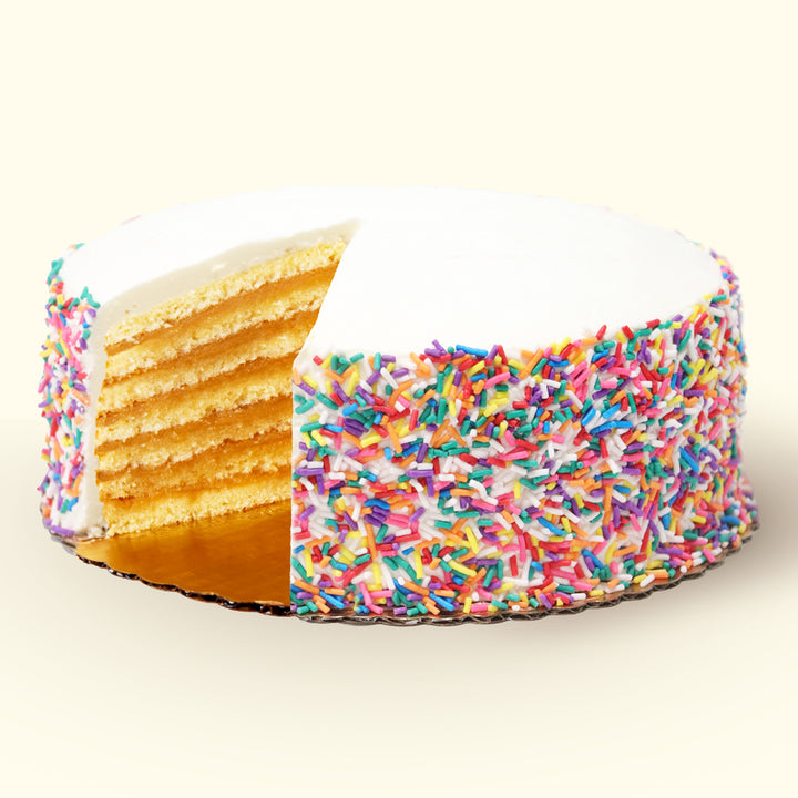 Gluten Free Sprinkle Caramel Cake