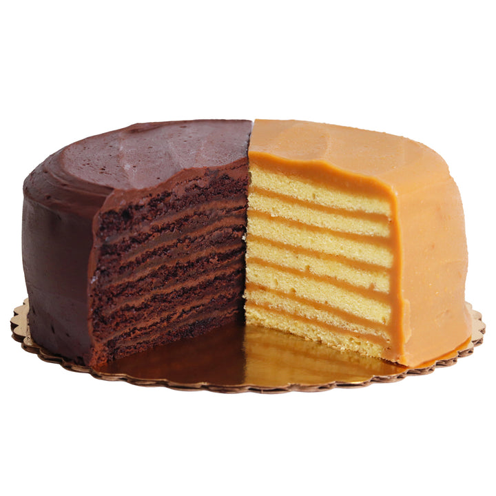1/2 Caramel and 1/2 7-Layer Bliss