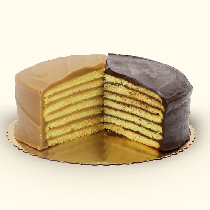1/2 Caramel and 1/2 Southern Chocolate