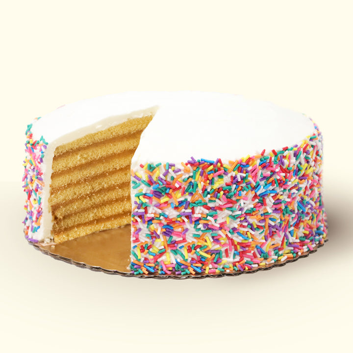 Sprinkle Caramel Cake
