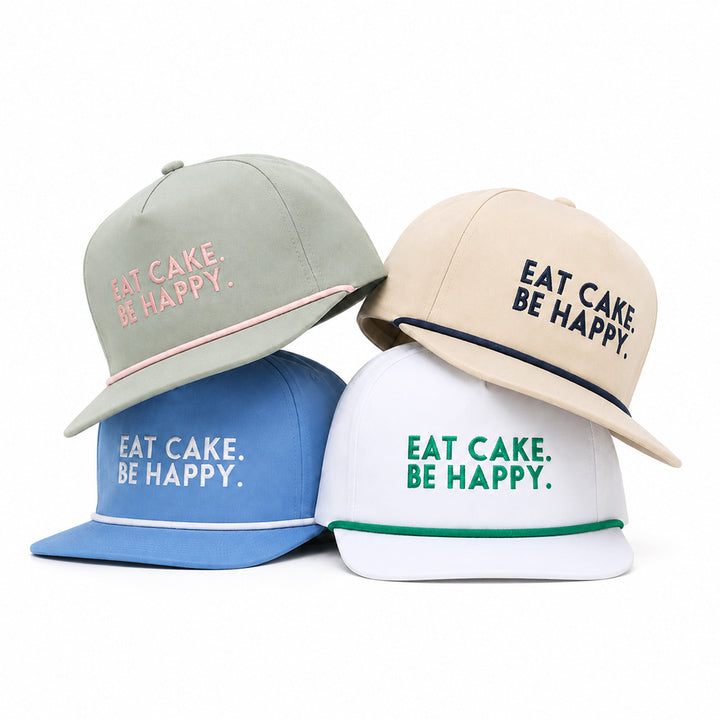 Eat Cake. Be Happy. Rope Hat