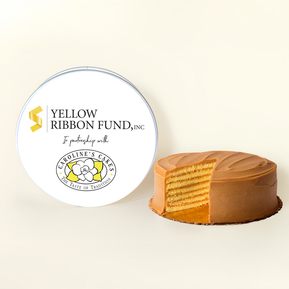 Yellow Ribbon Fund Caramel Cake – Caroline's Cakes