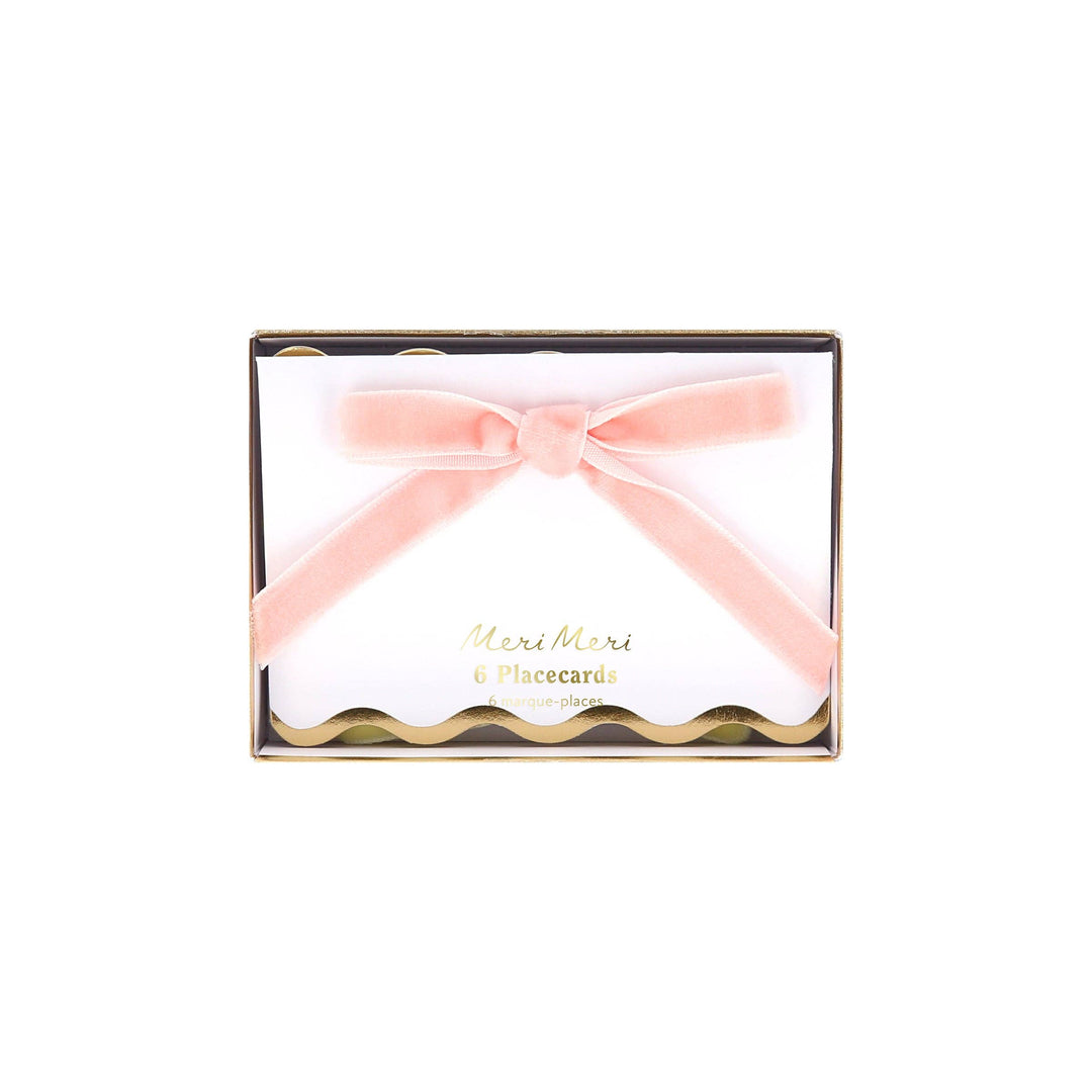 Meri Meri Pastel Velvet Bow Place Cards